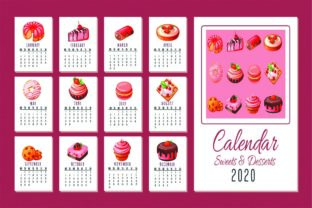 2020 Calendar Desserts Color BW Pages: A Versatile Planning and Decor Solution