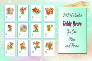 2020 Calendar Teddy Bears: A Charming Way to Stay Organized with Color and Grayscale Printable Sets
