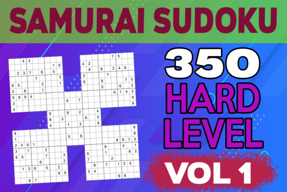 350 Samurai Sudoku Hard Level Vol 1 for Creators