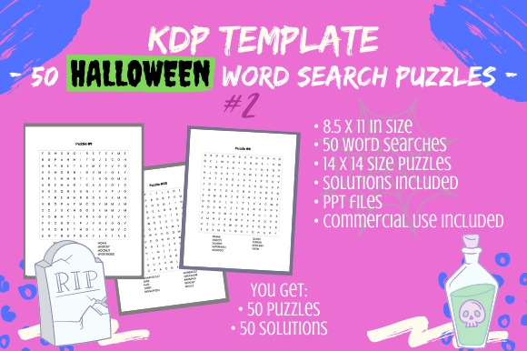 50 Halloween Word Searches 2 for Adults: A Strategic Resource for KDP Publishers