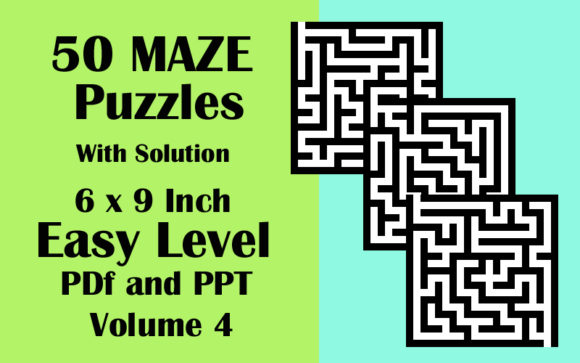 50 Maze Puzzle Easy Level Pdf PPTX Vol 4 Guide