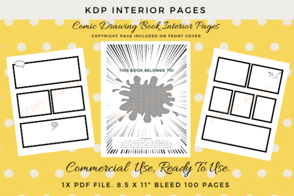 Accelerating Low-Content Publishing with a Pre-Formatted Comic Book Drawing KDP Interior