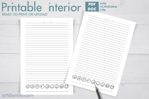 Designing a KDP Lined Journal with Fun Mood Tracker: Technical Specs and Creative Application