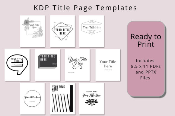 Elevating Self-Publishing with Versatile KDP Title Page Templates