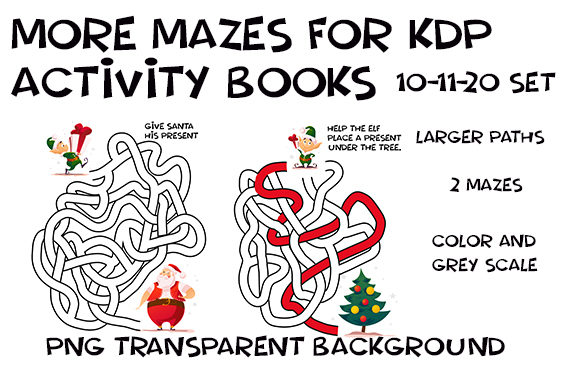 Enhancing Holiday Projects with Hand Draw Weave Mazes Transparent Xmas Assets