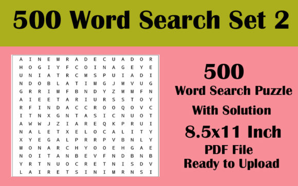 Evaluating 500 Word Search 8.5x11 Puzzle Volume 2 for KDP Publishing