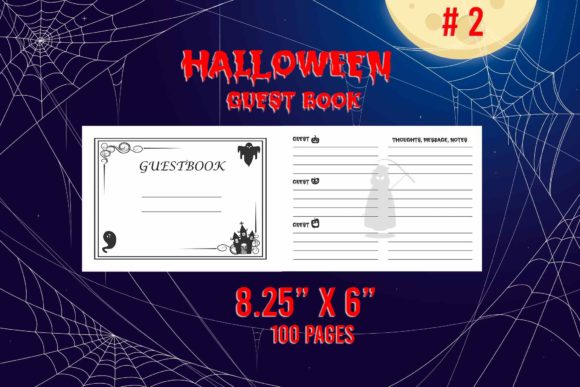 Halloween Guest Book 2 KDP Interior: A Versatile Template for Seasonal Publishing and Personal Use