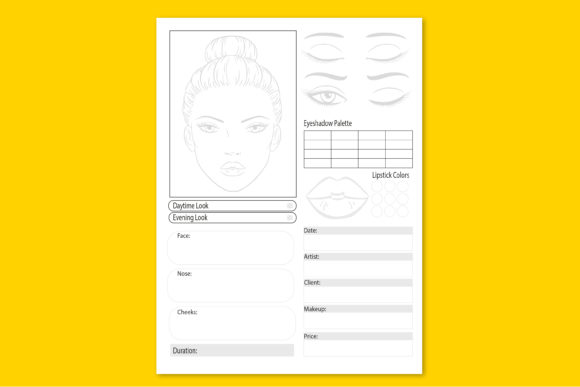 Makeup Chart Book: Editable Design Asset