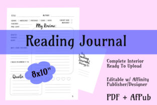 Reading Journal Interior for KDP Print