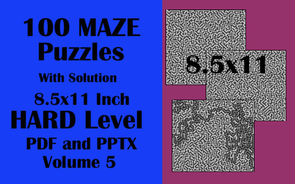 Streamlining KDP Publishing with 100 Maze Puzzle HARD 8.5x11 PDF PPTX V5