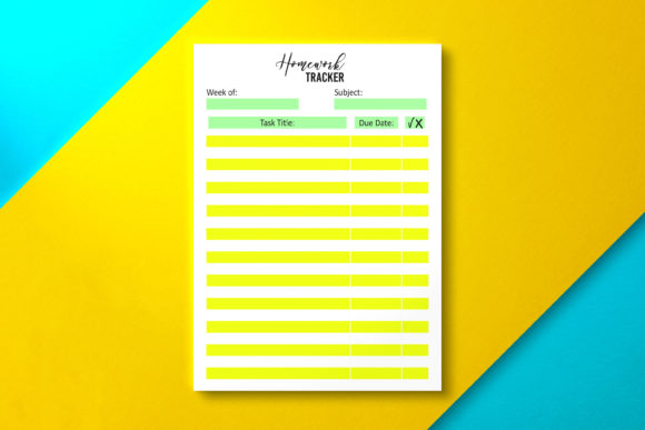 Student Homework Tracker Yellow: Leveraging Color Psychology and Format Versatility in the KDP Niche Market
